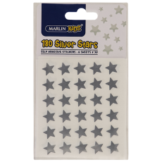 Marlin self adhesive Silver Star Labels